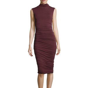 Bailey 44 Burgundy Sleeveless Ruched Dress